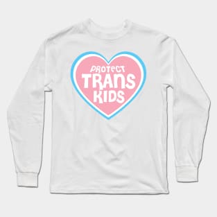 Protect Trans Kids - Heart Pink Pride Long Sleeve T-Shirt